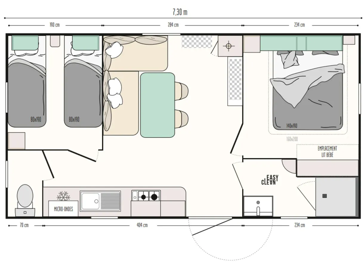 Mobil-home Confort 2 chambres (3)