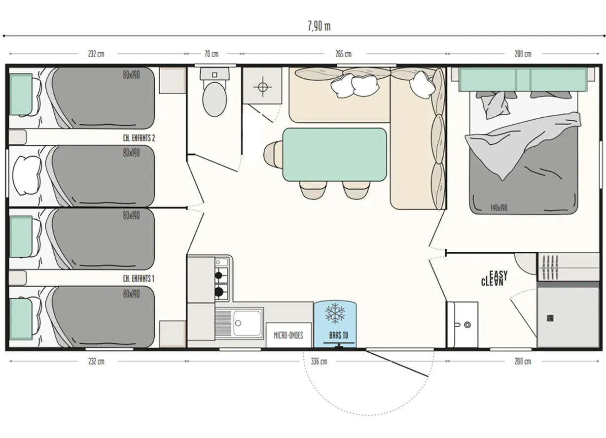 Mobil-home Confort 3 chambres (1)